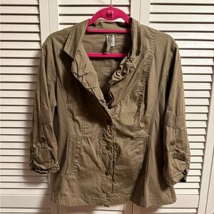 XCVI Cargo Jacket size XL NWOT military green